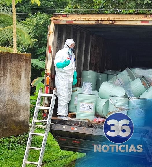 Ocho toneladas de cianuro decomisadas por la Fuerza Pública en El Salto, Bijagua de Upala