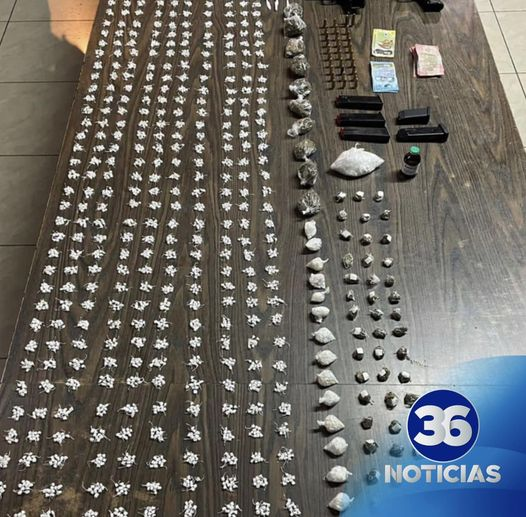 Autoridades encuentran drogas, armas y dinero en Cañada del Sur, San José