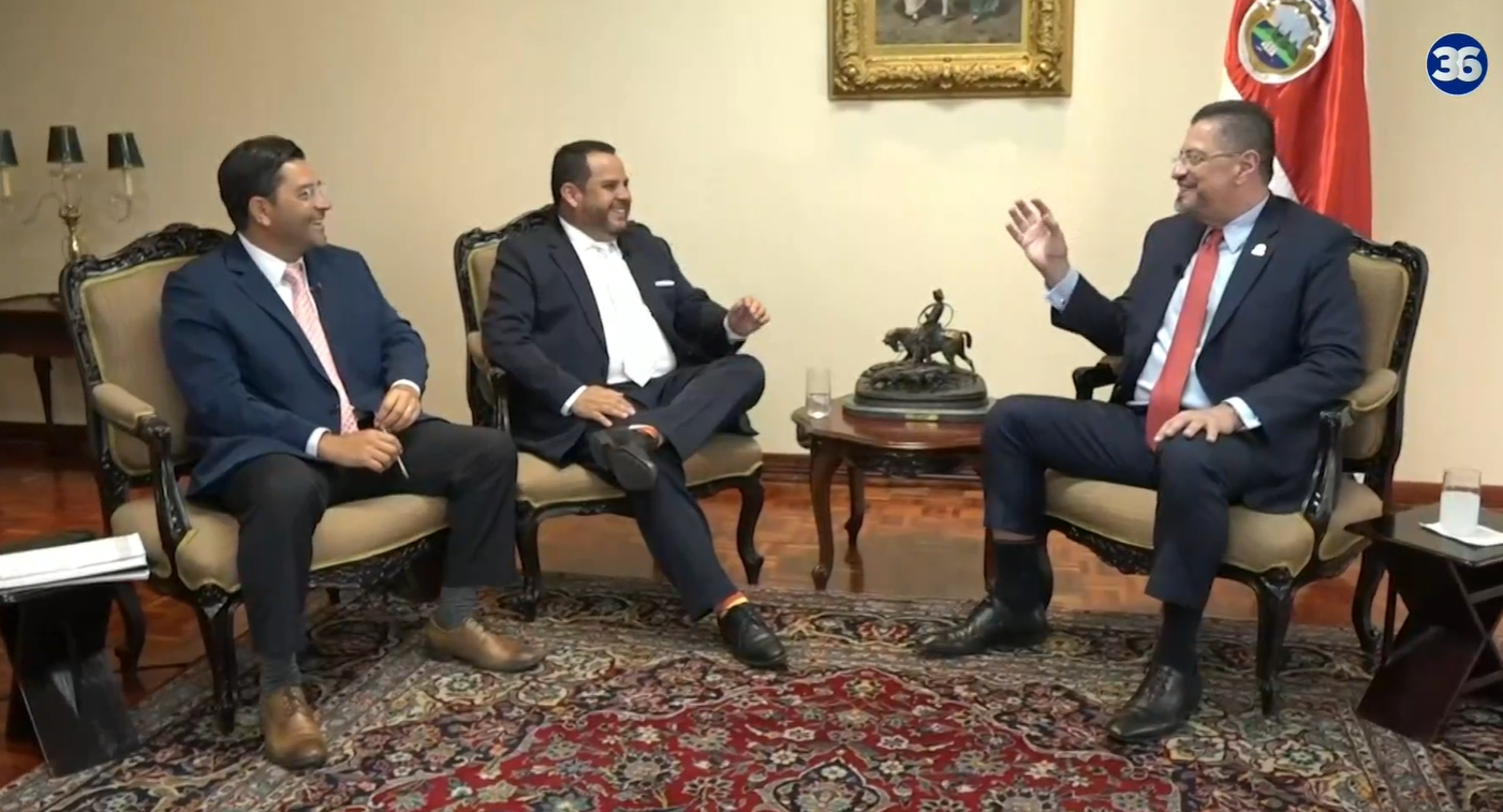 Presidente de Costa Rica, Rodrigo Chaves Robles, presenta planes para su segundo año de gestión en entrevista exclusiva con Noticias 36