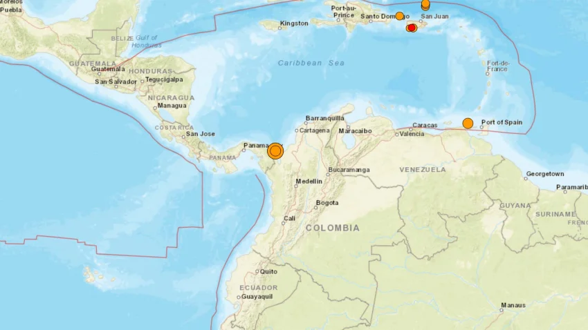Fuerte sismo de magnitud 6.6 en la frontera Colombia y Panamá