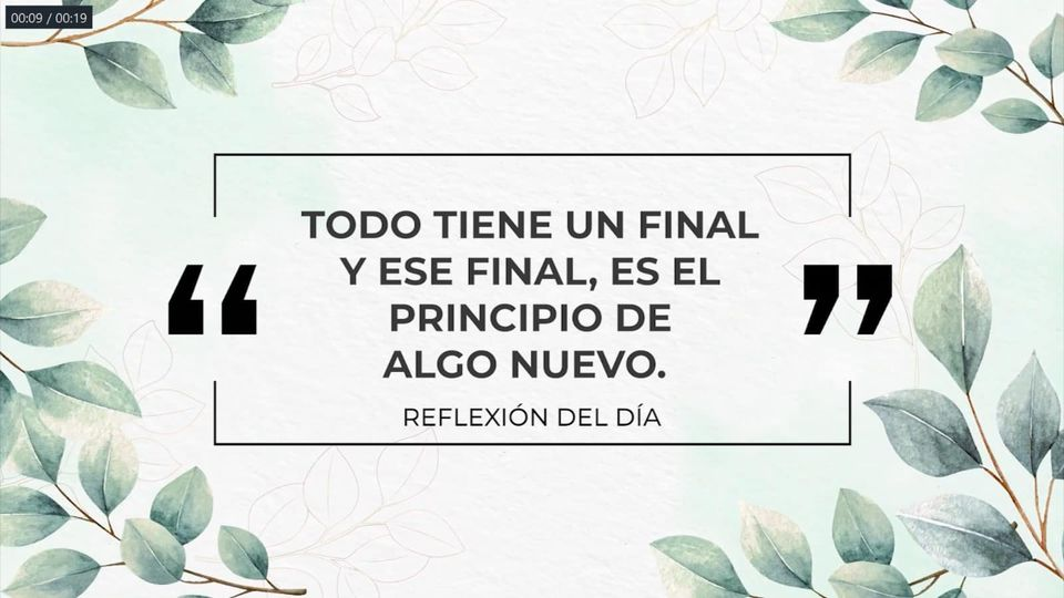 Todo tiene un final y ese final es el principio de algo nuevo: Reflexiones sobre los ciclos de la vida