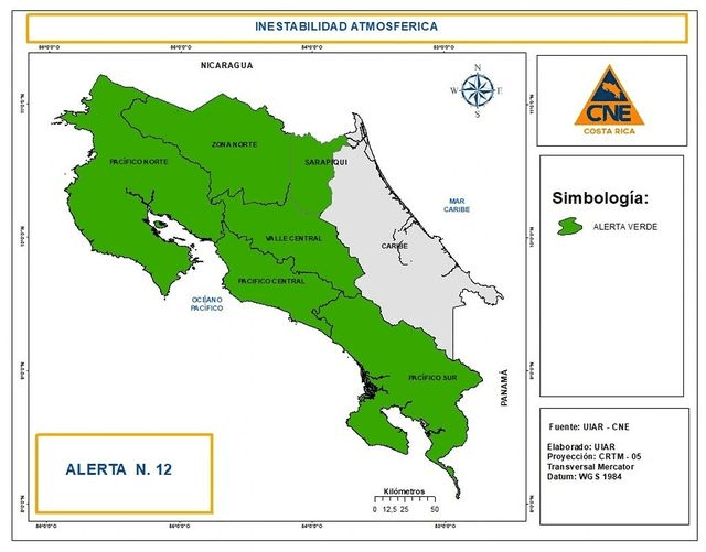 Alerta Verde por Onda Tropical Fuertes Lluvias Esperadas