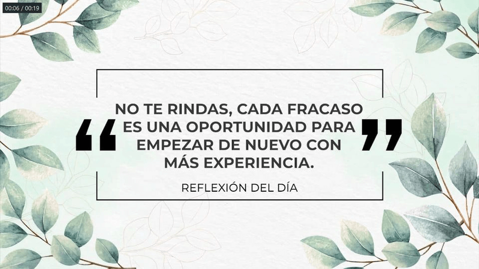 No te rindas: Cada fracaso es una oportunidad para empezar de nuevo con más experiencia
