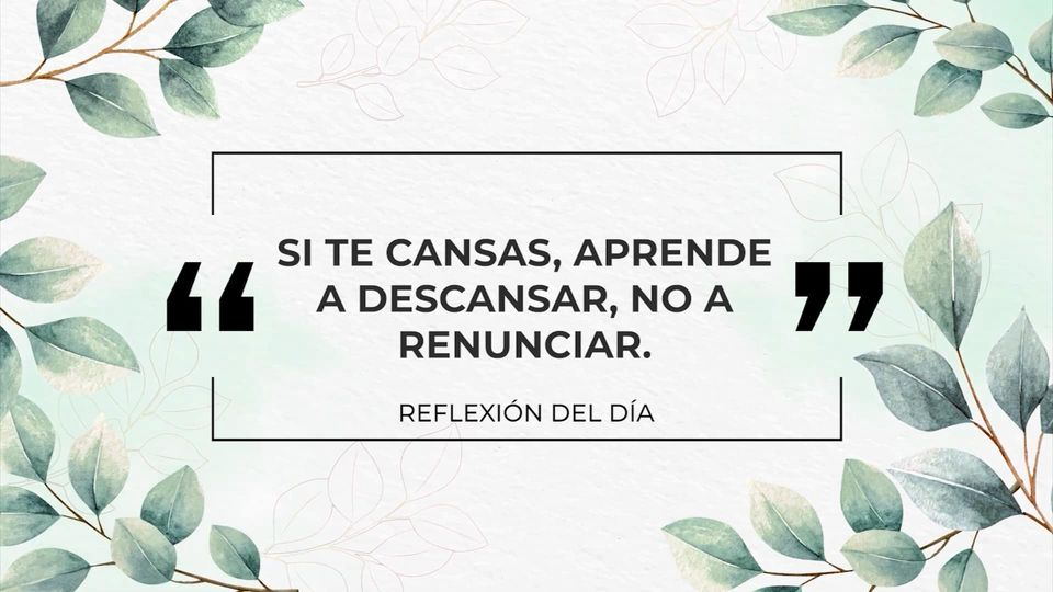 Si te cansas, aprende a descansar, no a renunciar: La importancia del descanso para alcanzar el éxito