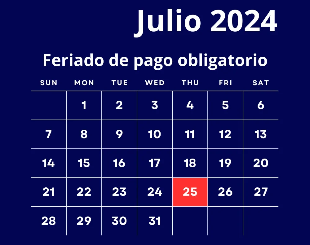 El feriado del 25 de julio se celebra en su fecha original
