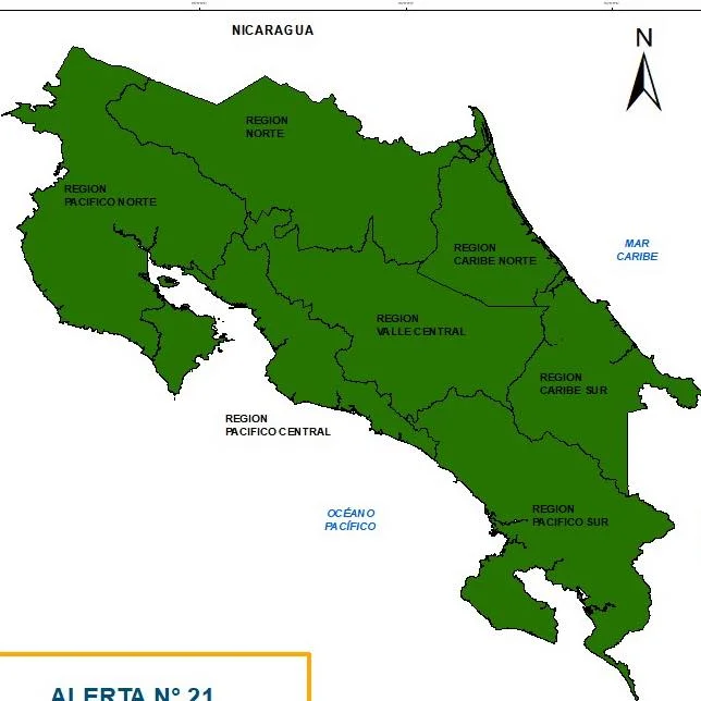 Alerta Verde en Costa Rica por Onda Tropical N.°20 y Zona de Convergencia Intertropical