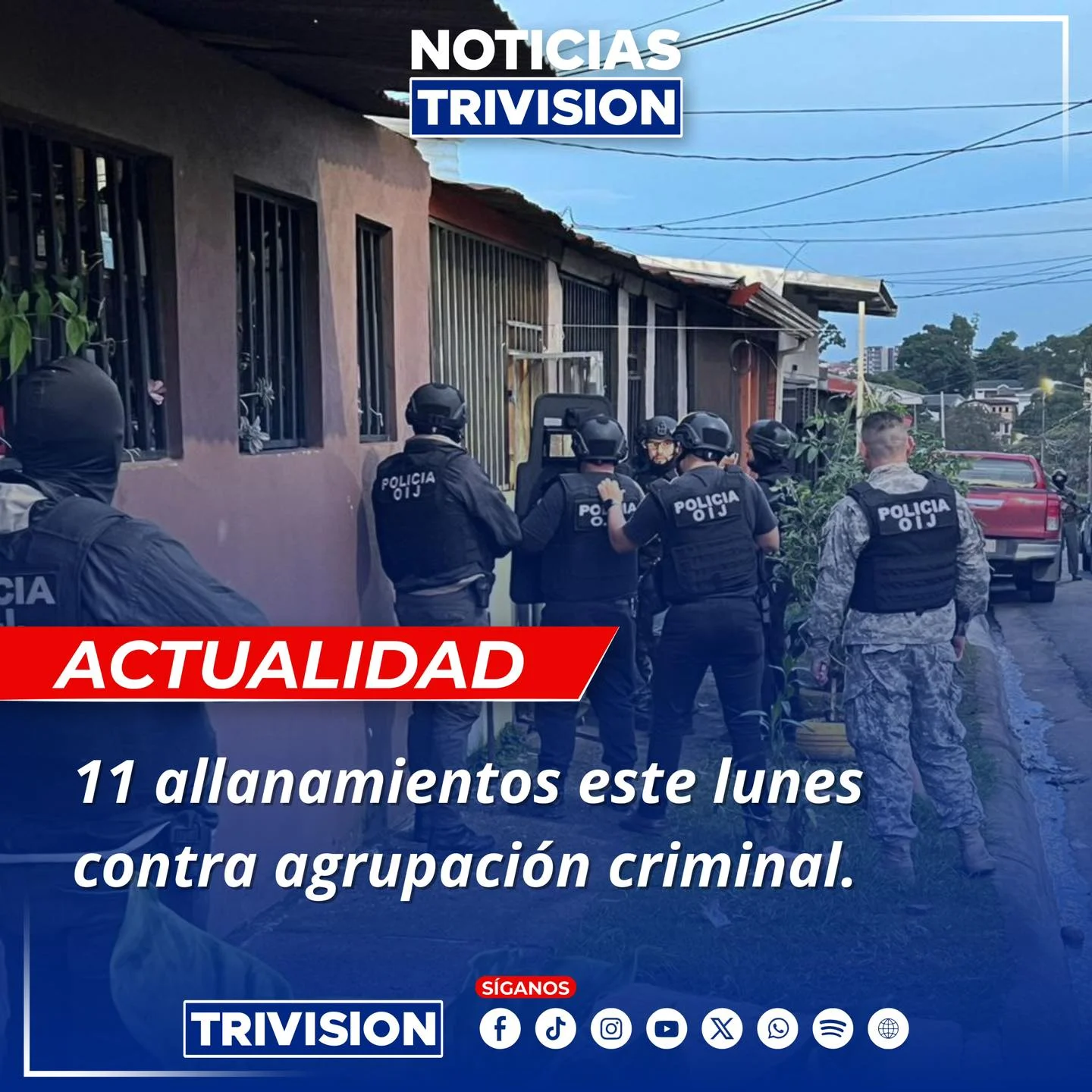 OIJ Desarticula Banda de Narcomenudeo en Operativos en Heredia y Alajuela