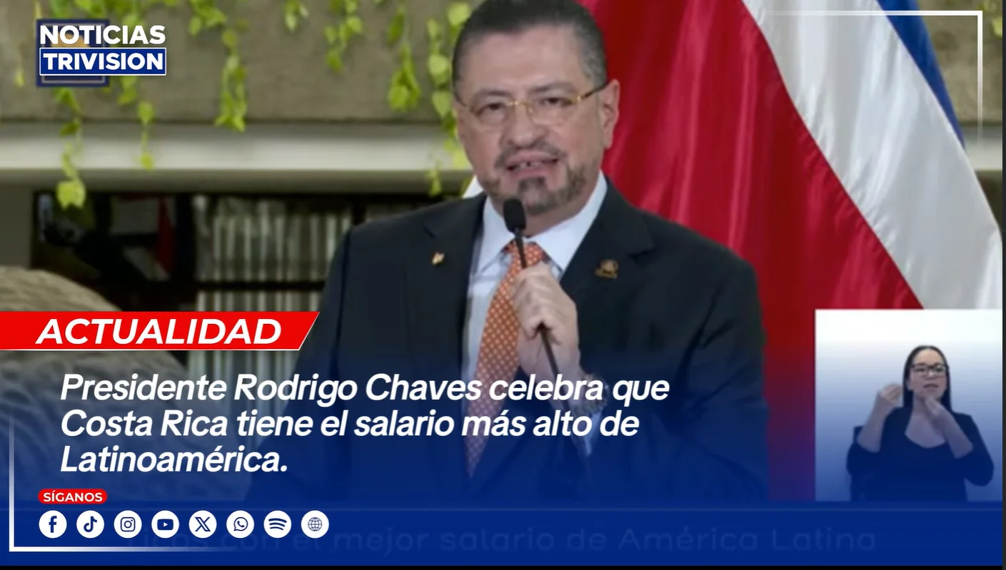 Presidente Chaves celebra avances y destaca el salario más alto de Latinoamérica