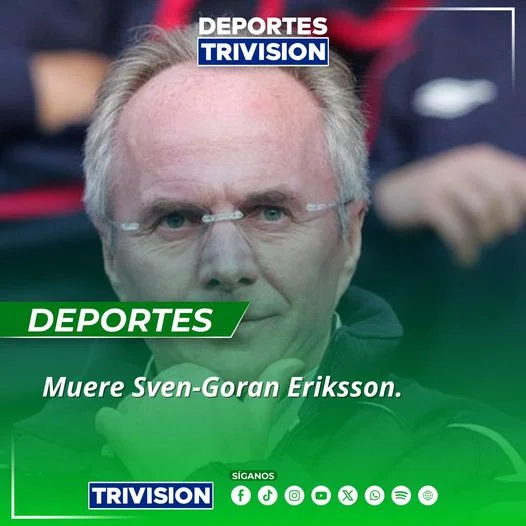 Fallece Sven-Goran Eriksson, exentrenador de la selección inglesa