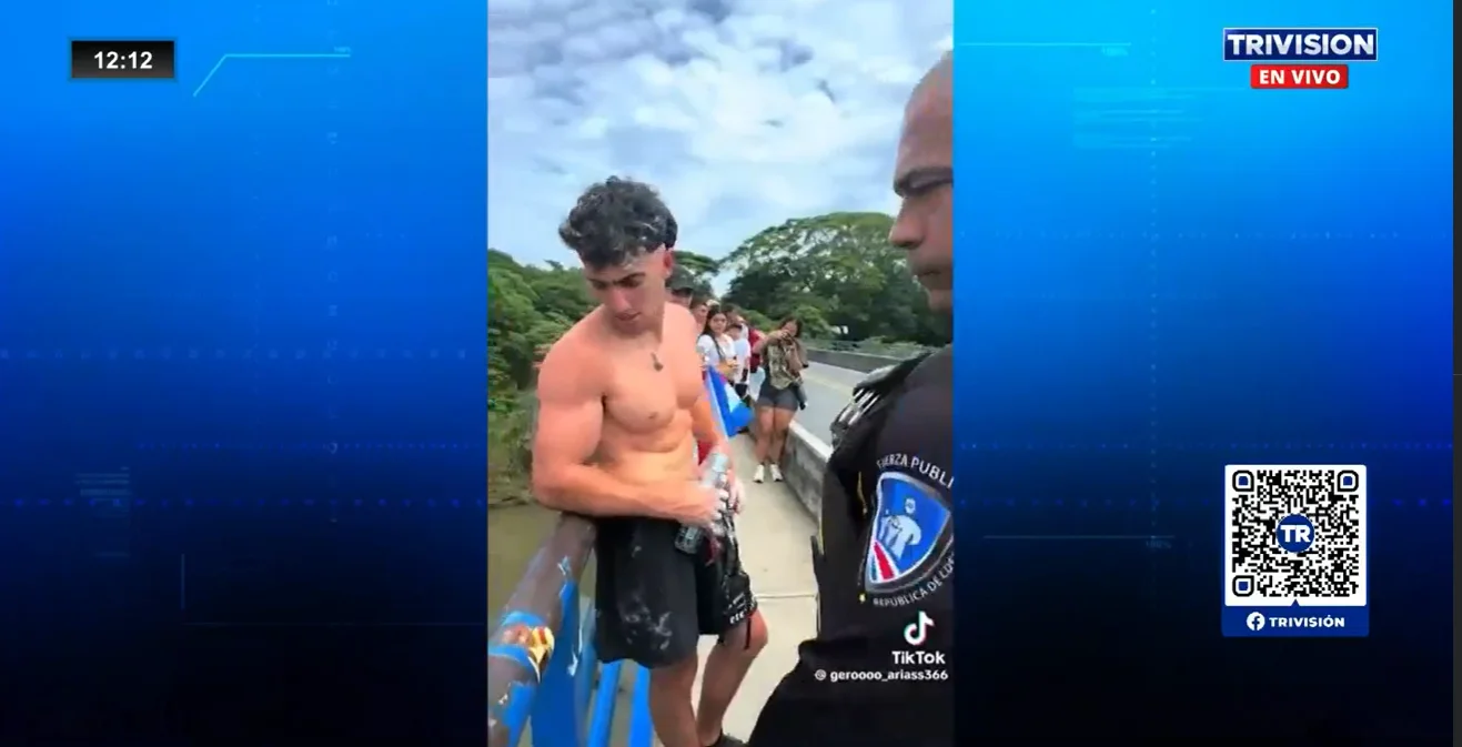 Influencer argentino detenido en río Tárcoles por hacer dominadas