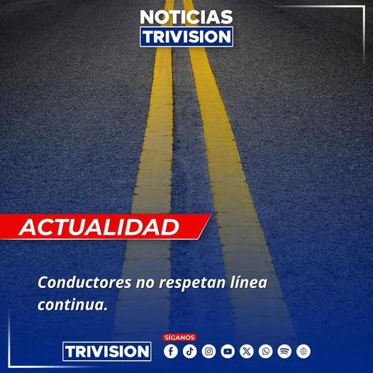 Más de 1.300 conductores multados por rebasar en línea continua en 2024