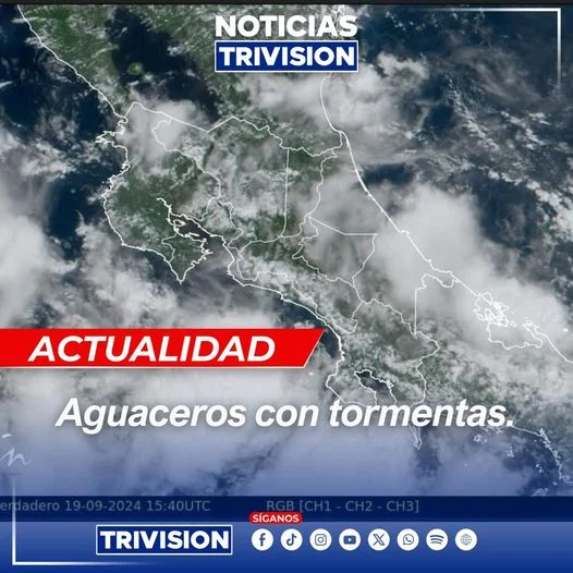 Aumentan las lluvias en el Pacífico y Valle Central por condiciones ciclónicas