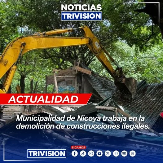 Municipalidad de Nicoya avanza con demoliciones en Garza para proteger bienes del Estado