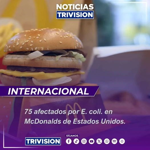 Retiran hamburguesas de McDonald’s en EE. UU. por brote de E. coli en cebollas