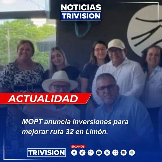 Limón recibirá mejoras viales con inversión de $1 millón en la Ruta 32