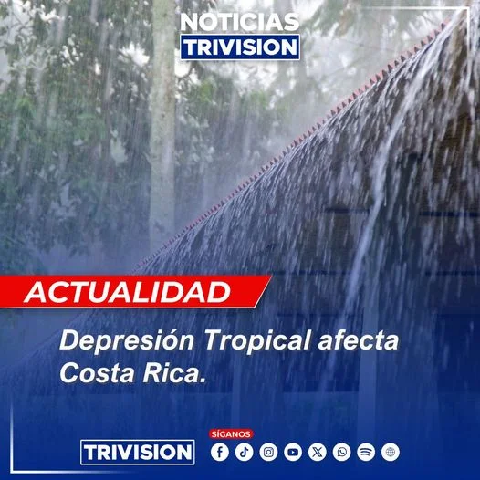 Ciclón tropical afecta Costa Rica con lluvias hasta el miércoles