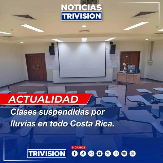 Ministerio de Educación suspende clases en Costa Rica por lluvias intensas