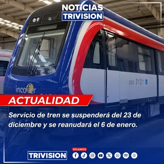 INCOFER suspenderá trenes del 23 de diciembre al 3 de enero