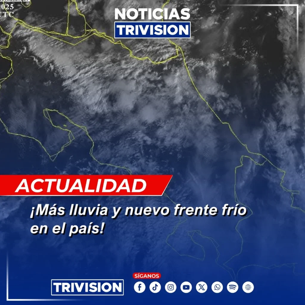 frente frío en el Caribe y Zona Norte de Costa Rica