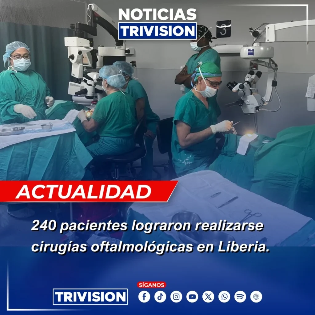 Jornada de cirugías oftalmológicas en Liberia