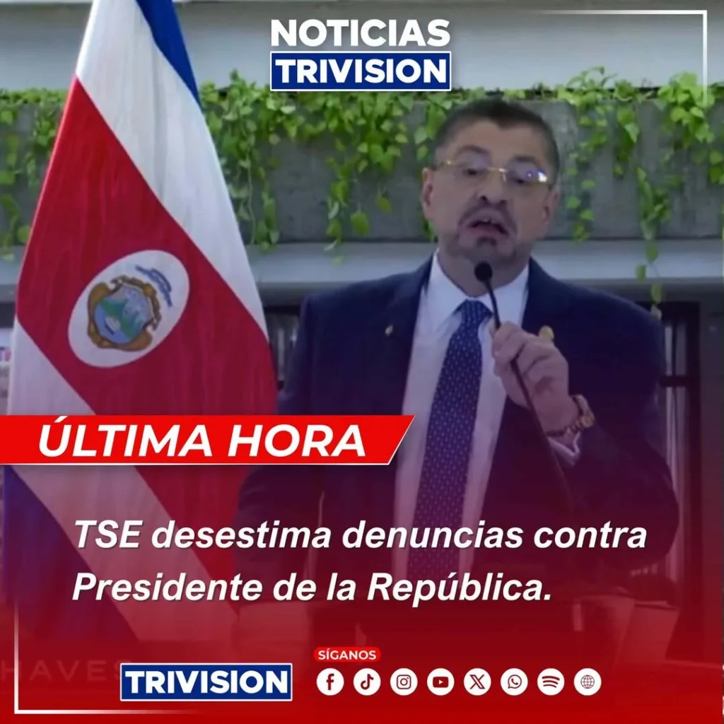 TSE archiva denuncias contra Rodrigo Chaves