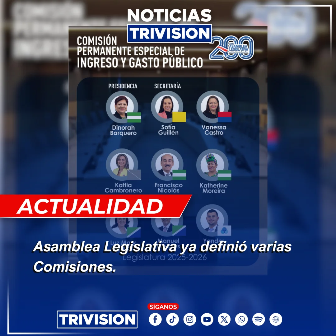 Asamblea Legislativa conforma comisiones clave para nuevo periodo