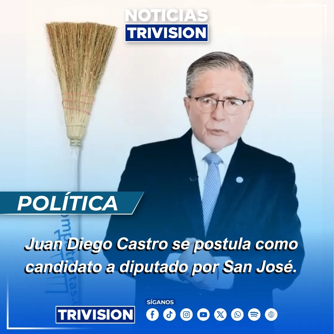 Juan Diego Castro anuncia candidatura a diputado por San José