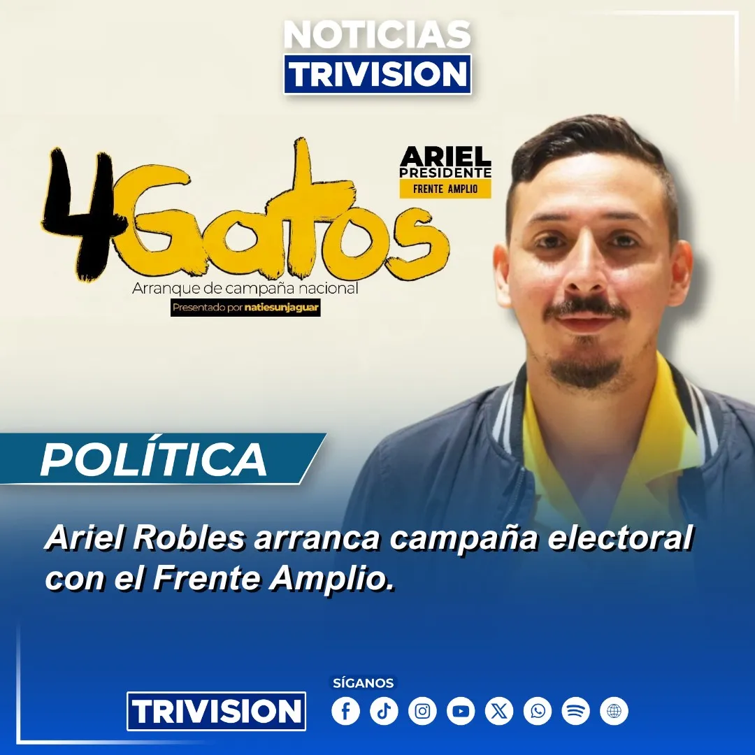 Ariel Robles inicia campaña presidencial el 6 de setiembre en San José