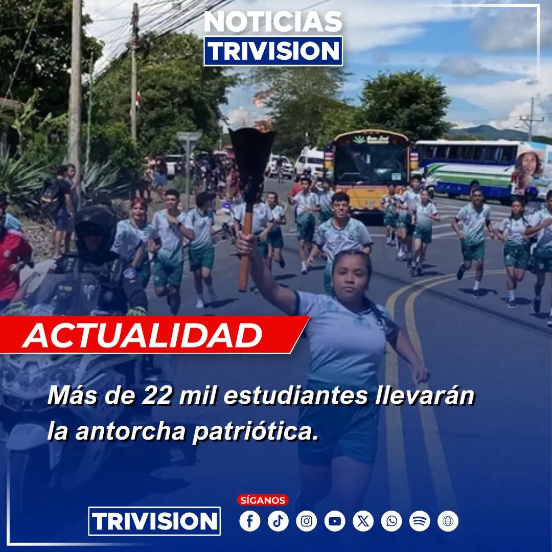Más de 22 mil estudiantes llevarán la Antorcha de la Independencia en Costa Rica