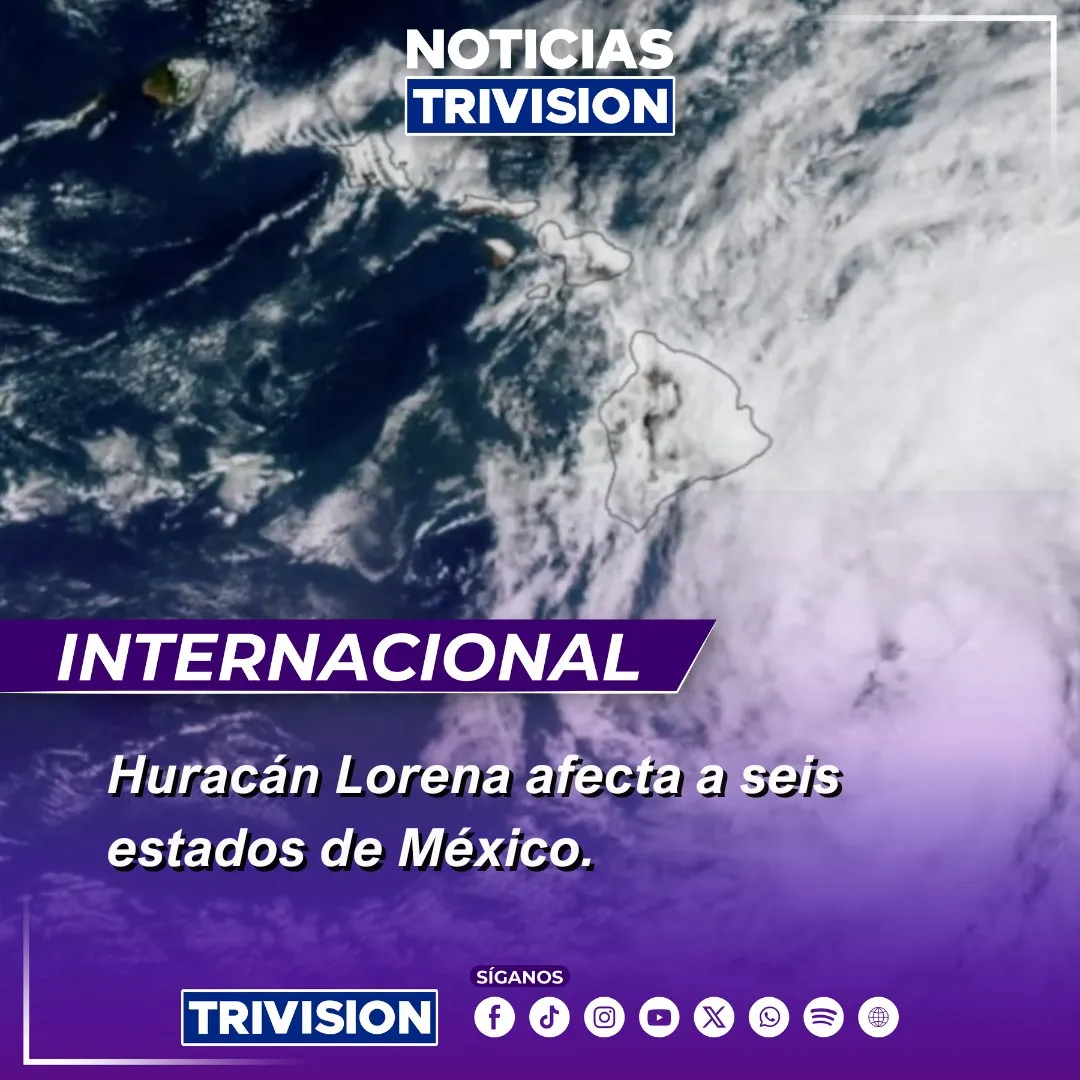 Huracán Lorena de categoría 1 mantiene en alerta a varios estados