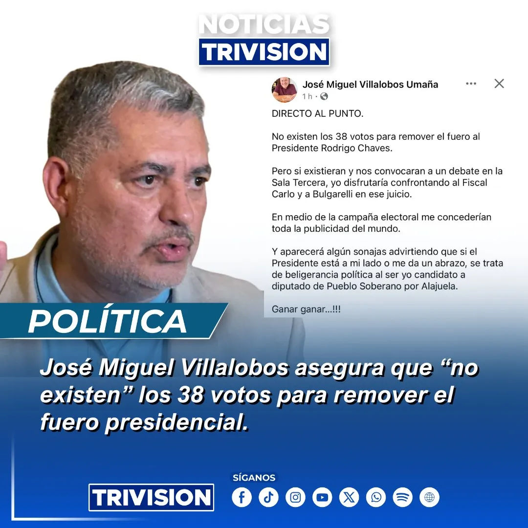 José Miguel Villalobos asegura que no hay votos para levantar inmunidad de Chaves