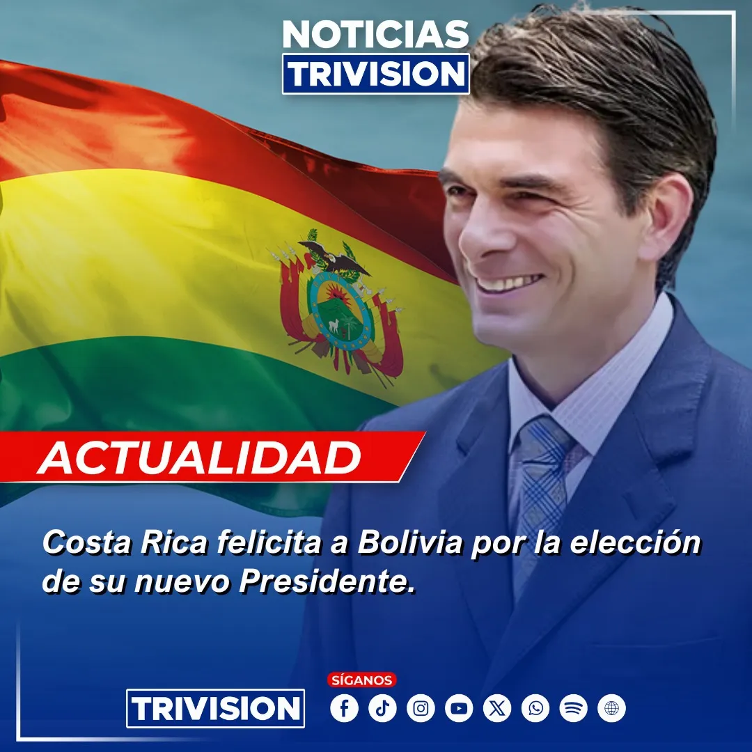 Costa Rica felicita a Bolivia por elección presidencial
