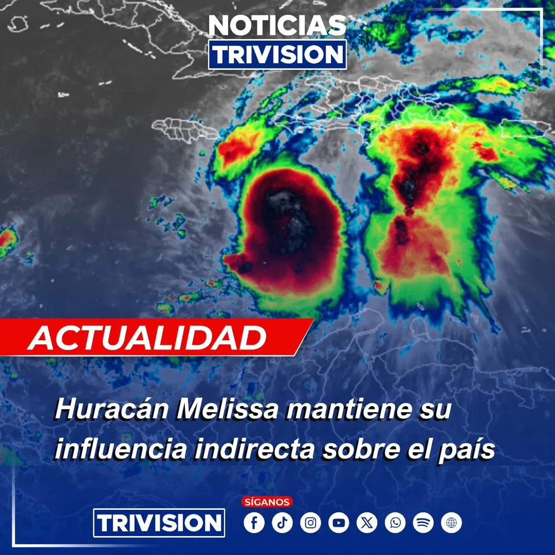 Huracán Melissa provoca intensas lluvias en Costa Rica