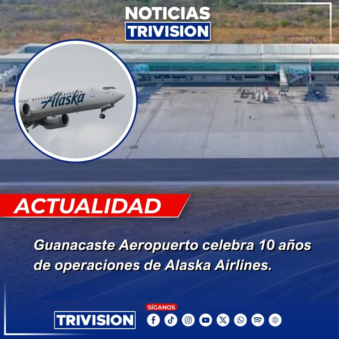 Alaska Airlines celebra 10 años volando a Guanacaste