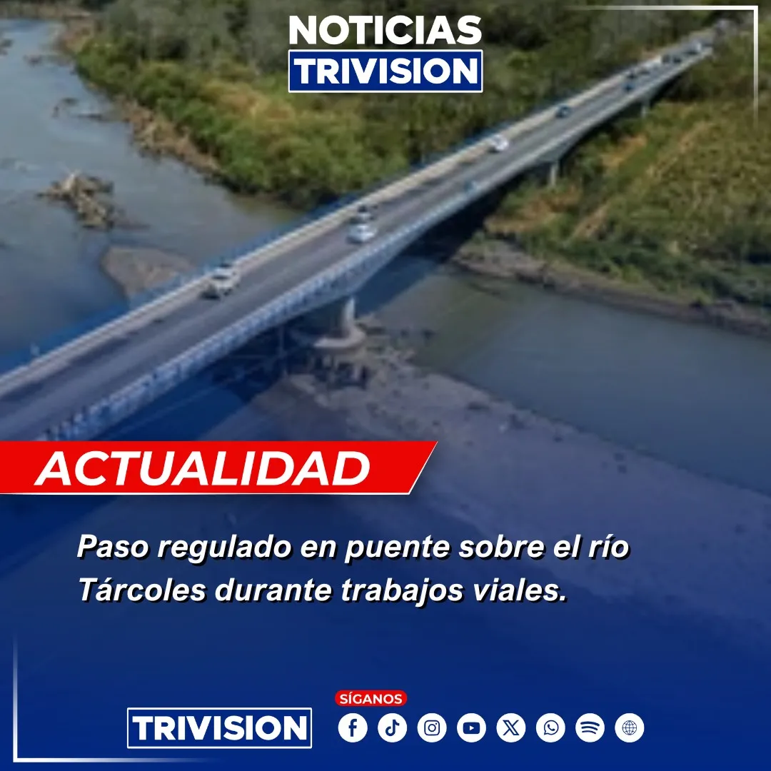Paso regulado en puente del río Tárcoles esta semana