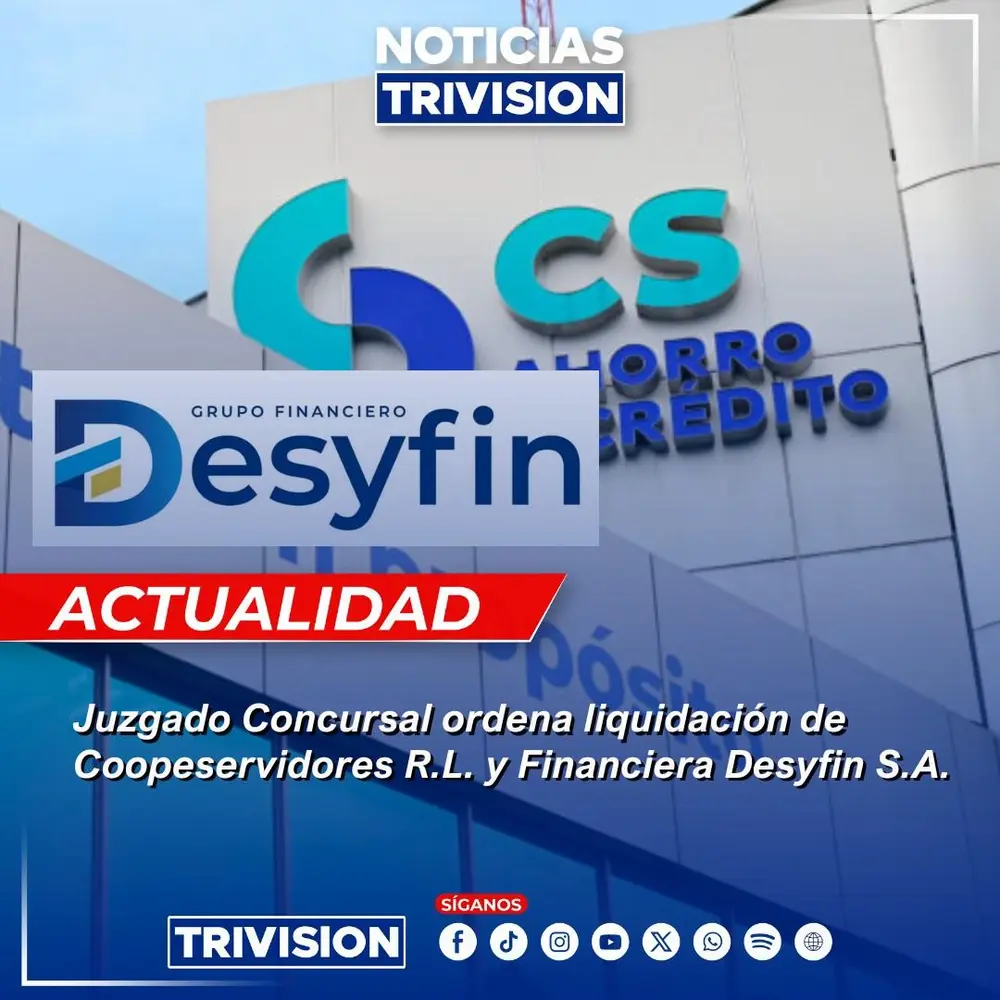 Apertura de procesos concursales para Coopeservidores R.L. y Financiera Desyfin S.A.