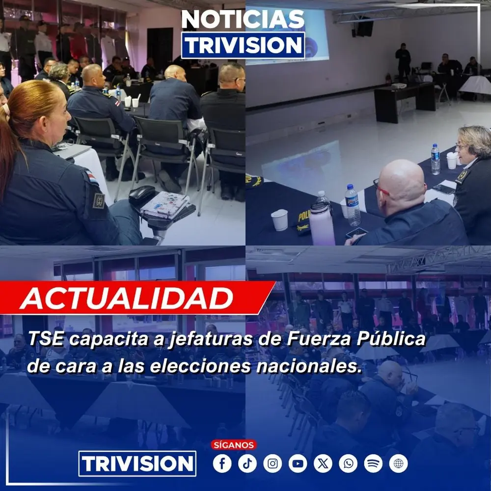 Capacitación del TSE a la Fuerza Pública para garantizar seguridad electoral en febrero
