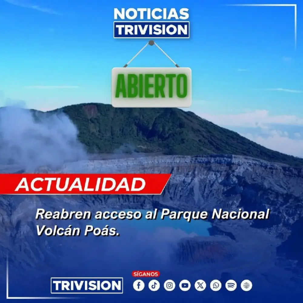 Parque Nacional Volcán Poás reabre al público con restricciones en el acceso de vehículos