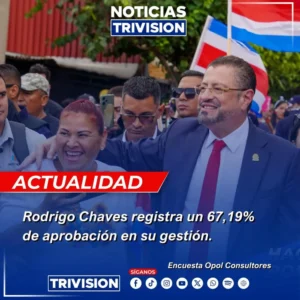 Rodrigo Chaves alcanza un 67,19% de aprobación en encuesta de Opol Consultores.webp