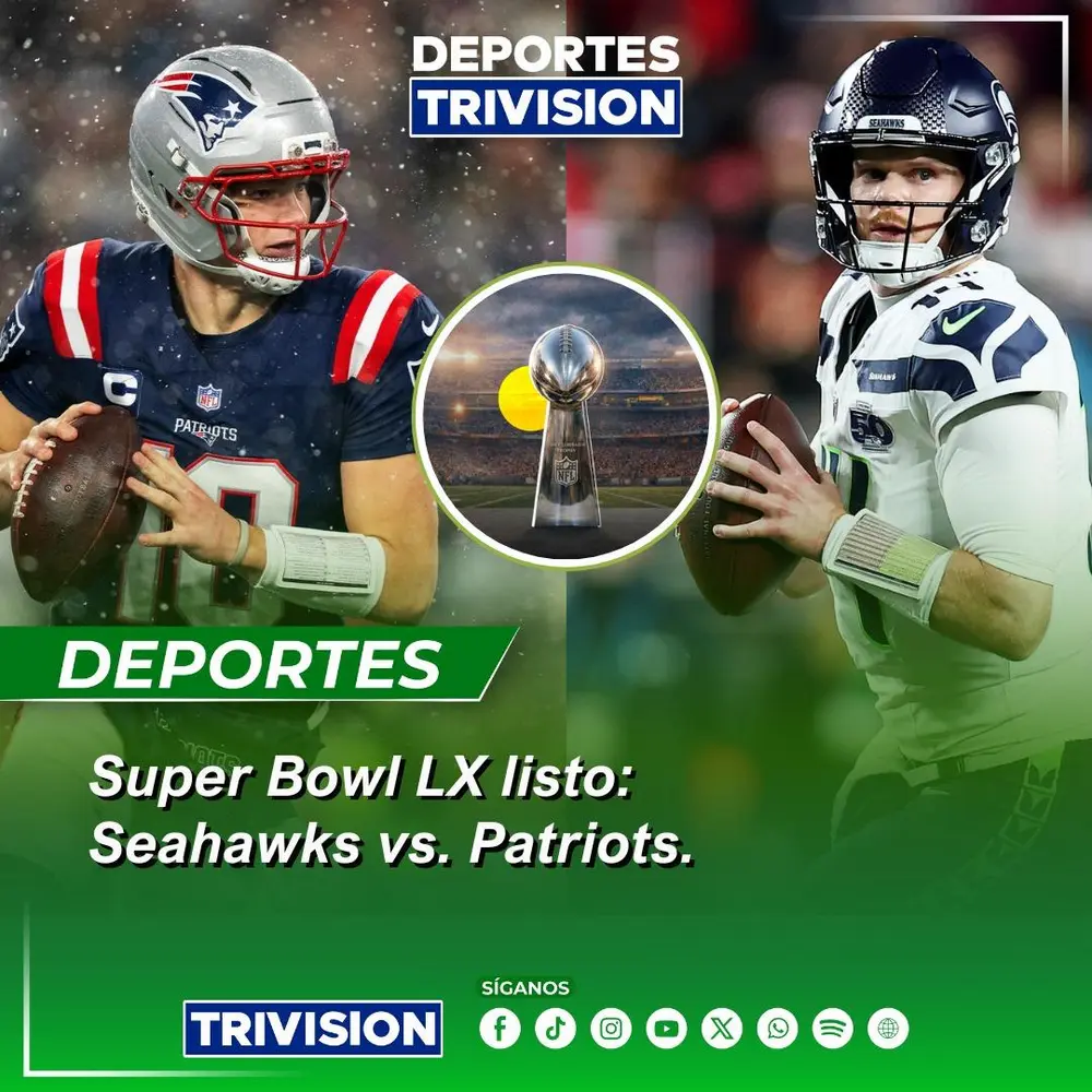 Super Bowl LX: Seahawks de Seattle y Patriots de Nueva Inglaterra se enfrentan el 8 de febrero