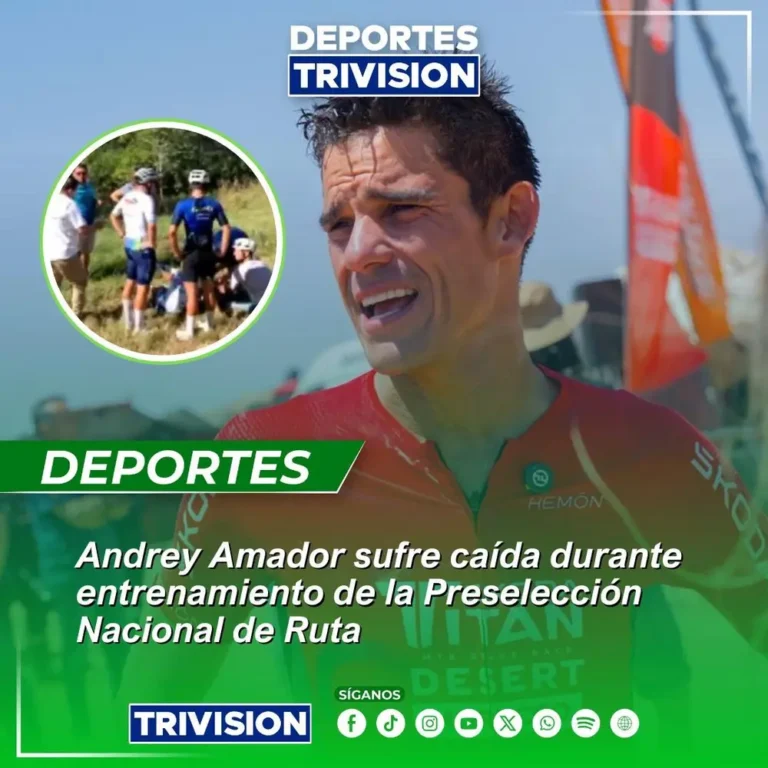 Ciclista Andrey Amador en estado crítico tras caída durante entrenamiento de ruta