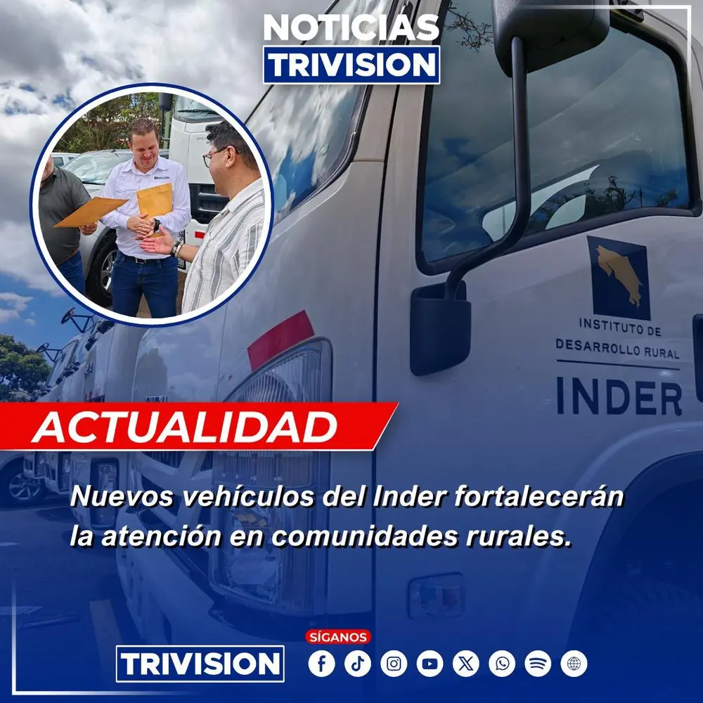Inder incorpora nuevos vehículos para mejorar atención en comunidades rurales de Costa Rica