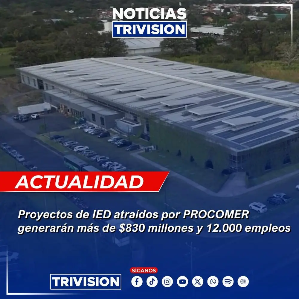 Inversión Extranjera Directa en Costa Rica supera $833 millones y generará 12,000 empleos en tres años