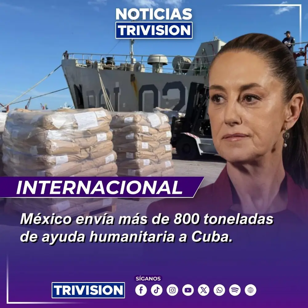 México envía 814 toneladas de ayuda humanitaria a Cuba en gesto de solidaridad