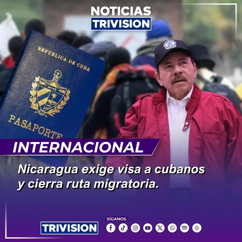 Nicaragua suspende ingreso sin visa para ciudadanos cubanos