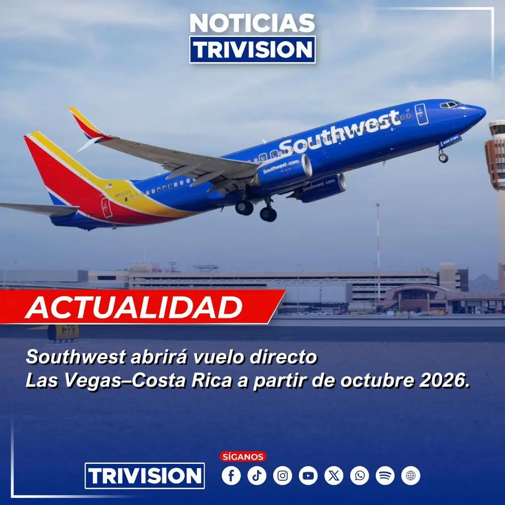 Southwest Airlines lanza nueva ruta diaria entre Las Vegas y Costa Rica en 2026