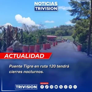 Cierres Nocturnos en el Puente Tigre por Instalación de Estructura Modular hasta el 15 de marzo.webp