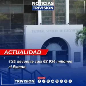 Tribunal Supremo de Elecciones devuelve ₡2.934 millones al Ministerio de Hacienda.webp